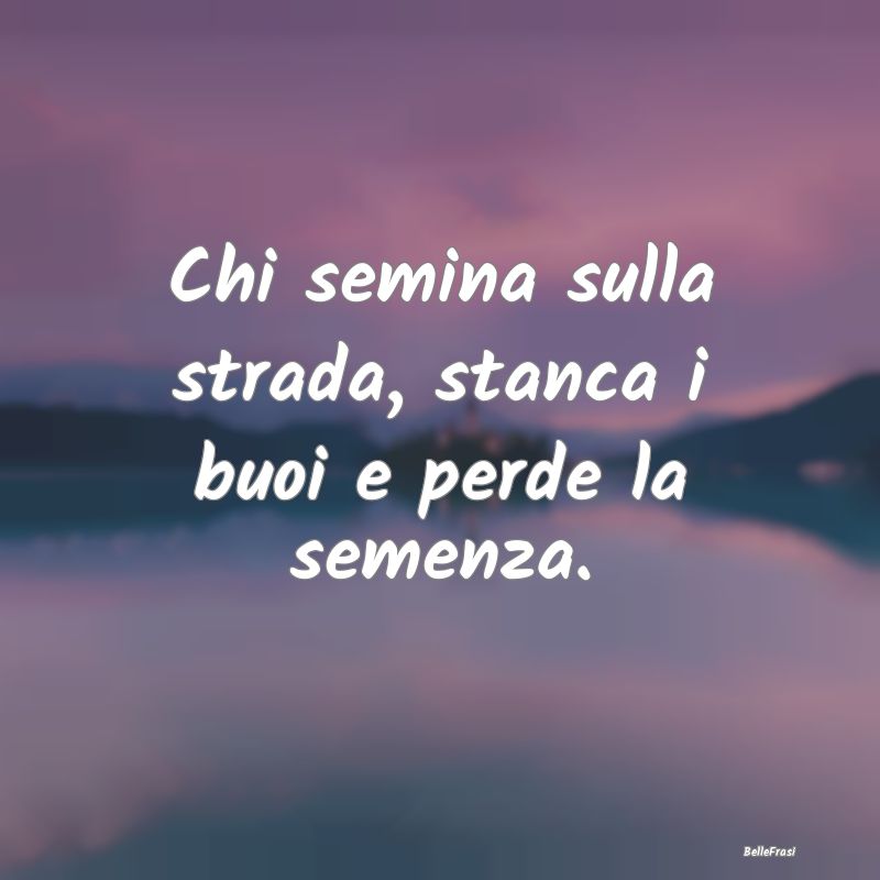 Frasi Prudenza - Chi semina sulla strada, stanca i buoi e perde la ...