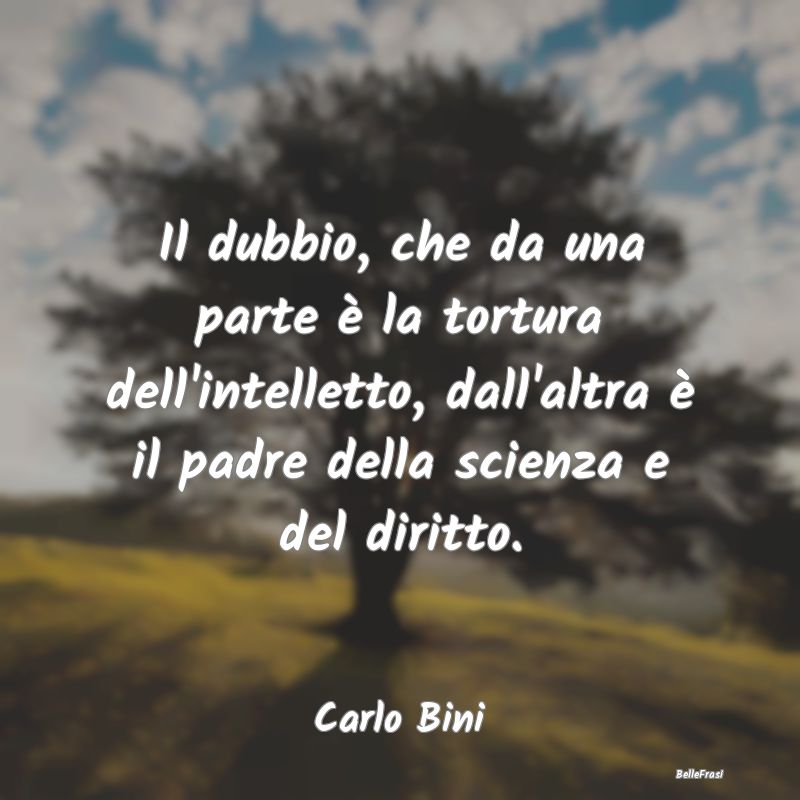 Frasi sul Diritto - Il dubbio, che da una parte è la tortura dell'int...