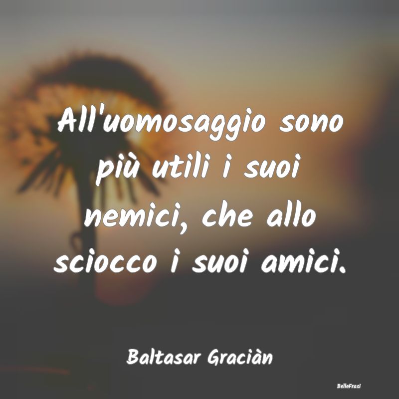 Frasi sulla Stupidità - All'uomosaggio sono più utili i suoi nemici, che ...