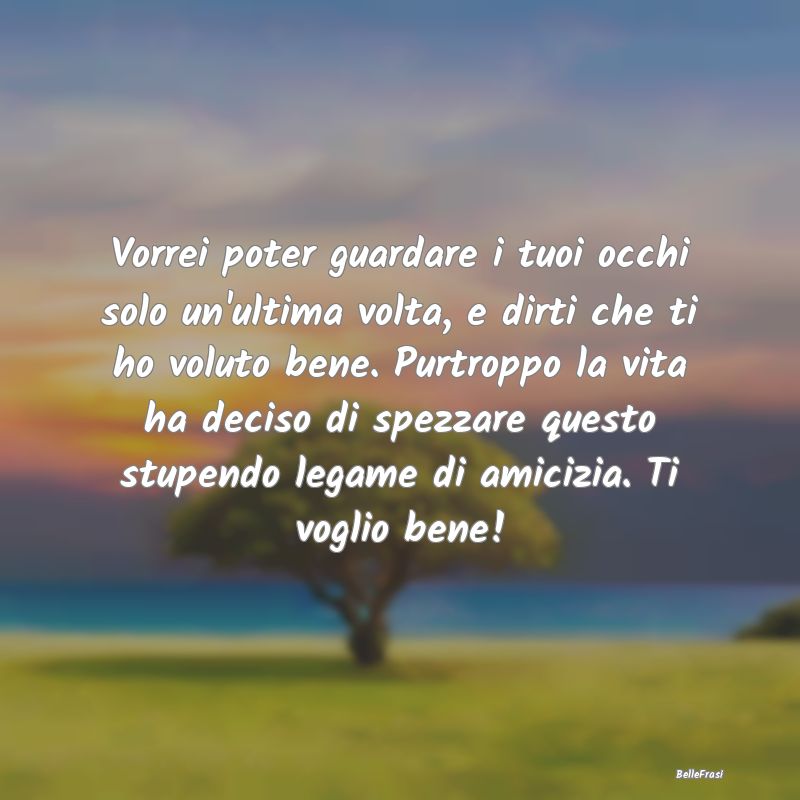 Frasi di Addio - Vorrei poter guardare i tuoi occhi solo un'ultima ...