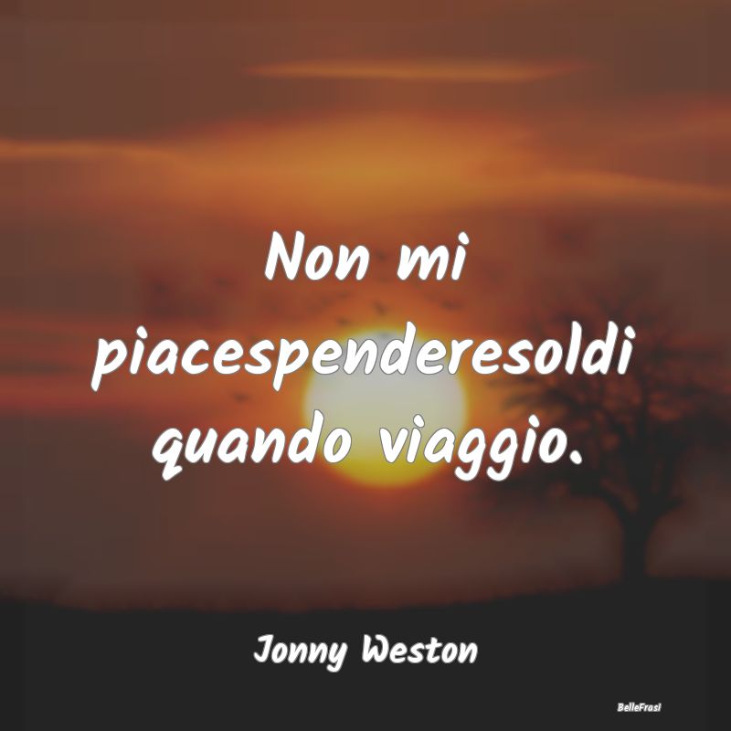 Frasi sullo Spendere - Non mi piacespenderesoldi quando viaggio....