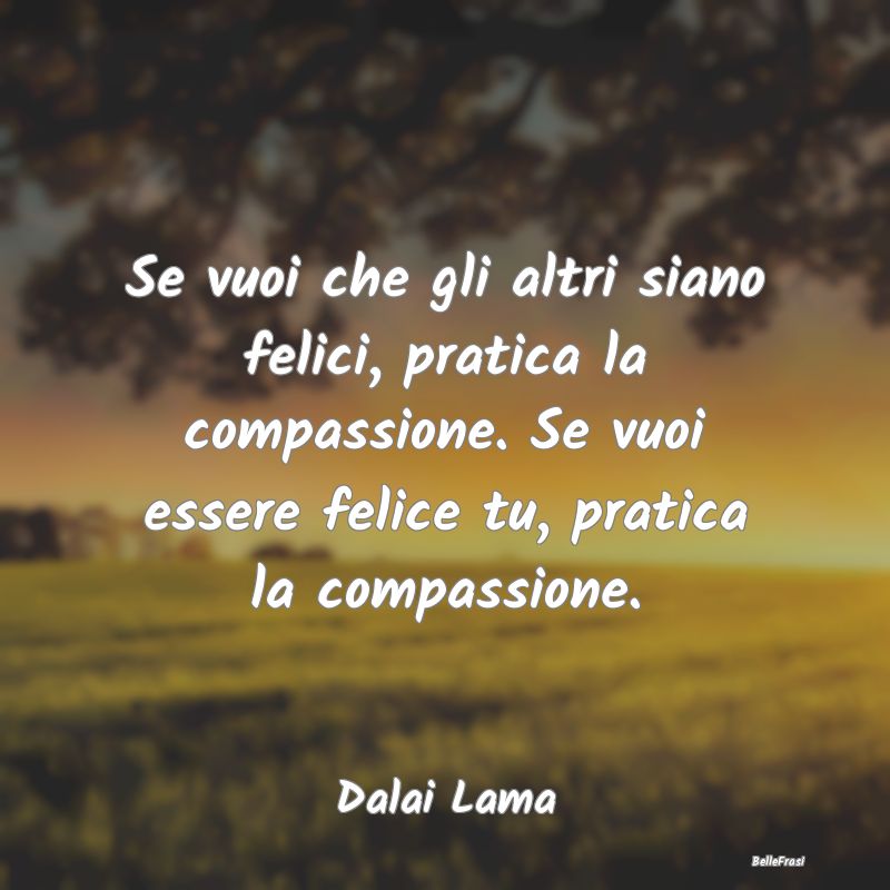 Frasi sulla compassione - Se vuoi che gli altri siano felici, pratica la com...