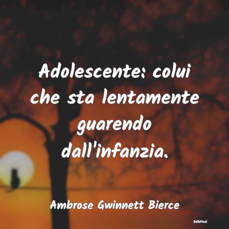 Adolescente: colui che sta lentamente guarendo dal...