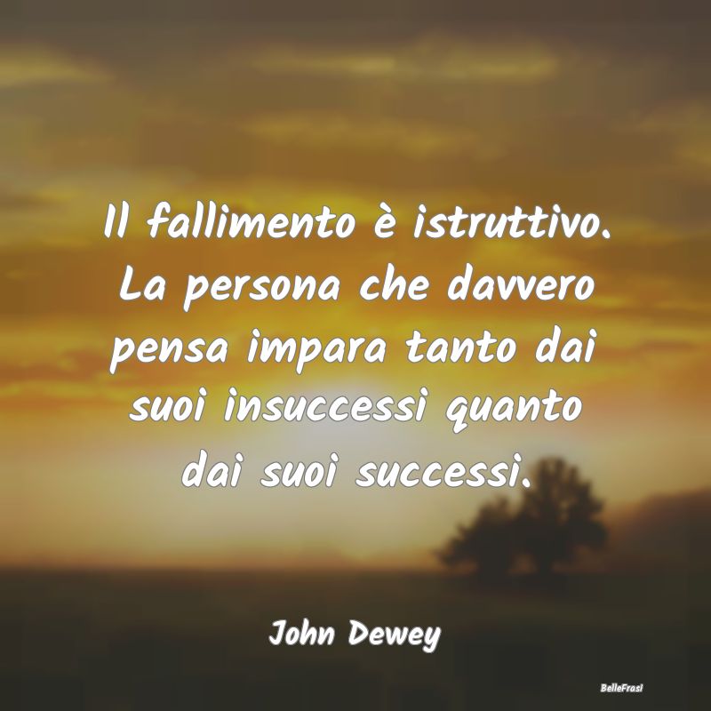 Frasi sugli Insuccessi - Il fallimento è istruttivo. La persona che davver...