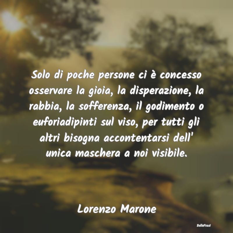 Frasi Apparenza - Solo di poche persone ci è concesso osservare la ...