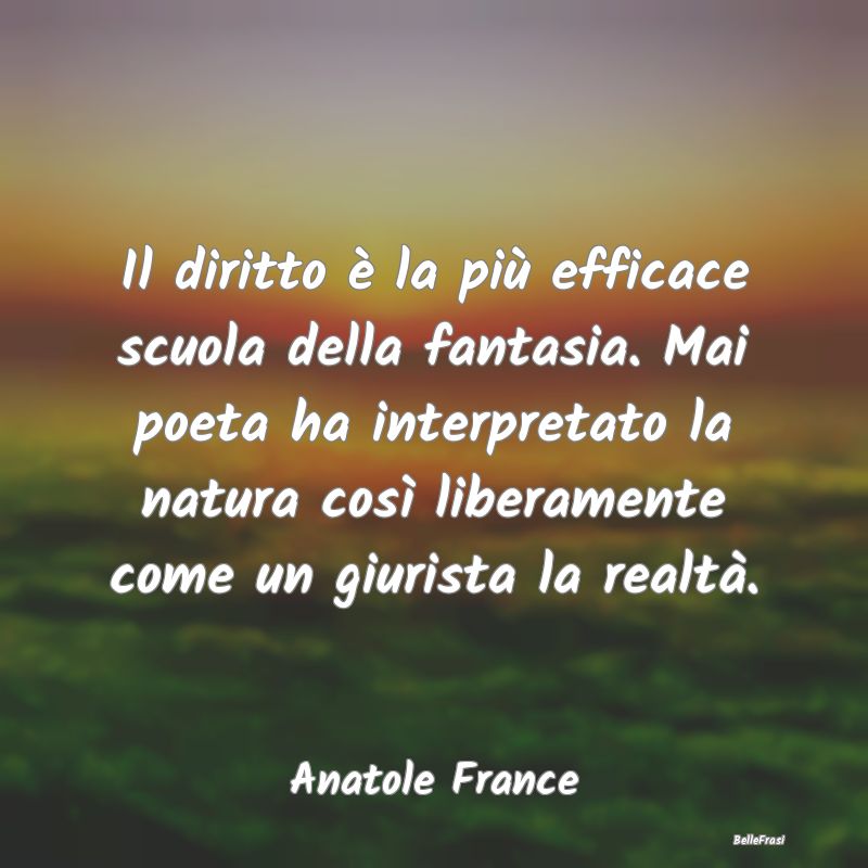 Frasi sul Diritto - Il diritto è la più efficace scuola della fantas...