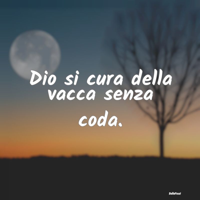 Proverbi Africani - Dio si cura della vacca senza coda.
...