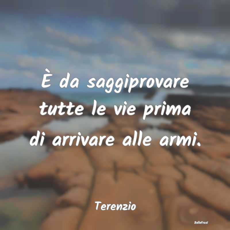 Frasi sulla Saggezza - È da saggiprovare tutte le vie prima di arrivare ...