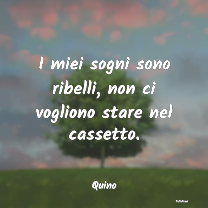 Frasi sulla Ribellione - I miei sogni sono ribelli, non ci vogliono stare n...