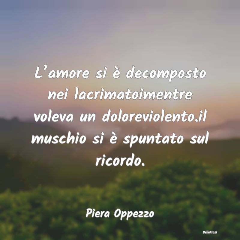 Frasi sul Lasciarsi - L’amore si è decomposto nei lacrimatoimentre vo...