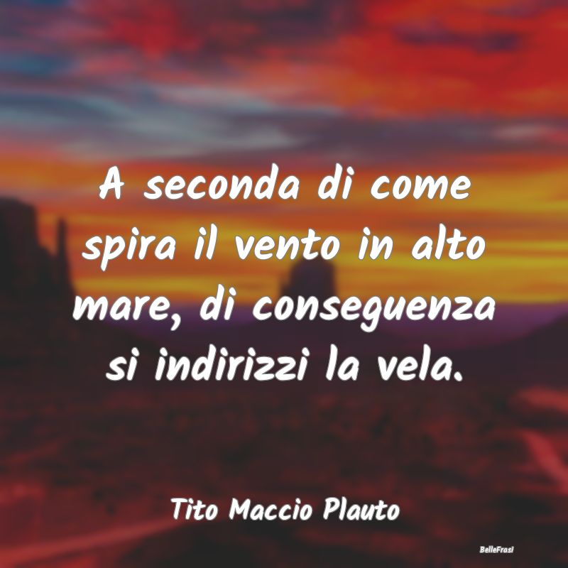 Frasi sull'Adattamento - A seconda di come spira il vento in alto mare, di ...