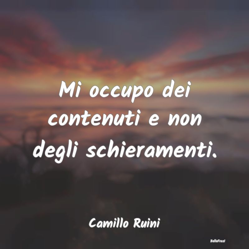 Frasi sulla Serietà - Mi occupo dei contenuti e non degli schieramenti....