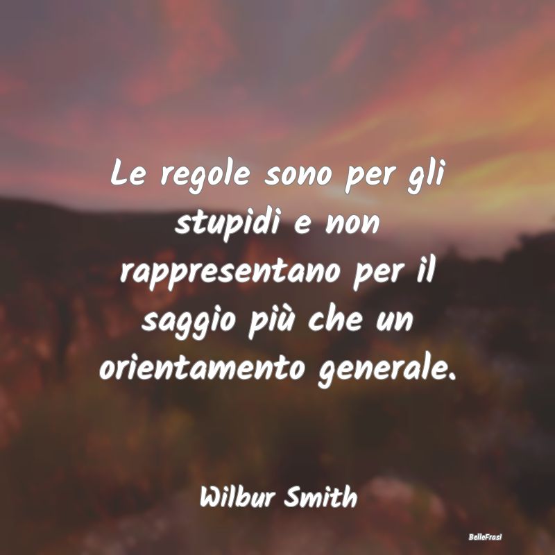 Frasi sulla Saggezza - Le regole sono per gli stupidi e non rappresentano...