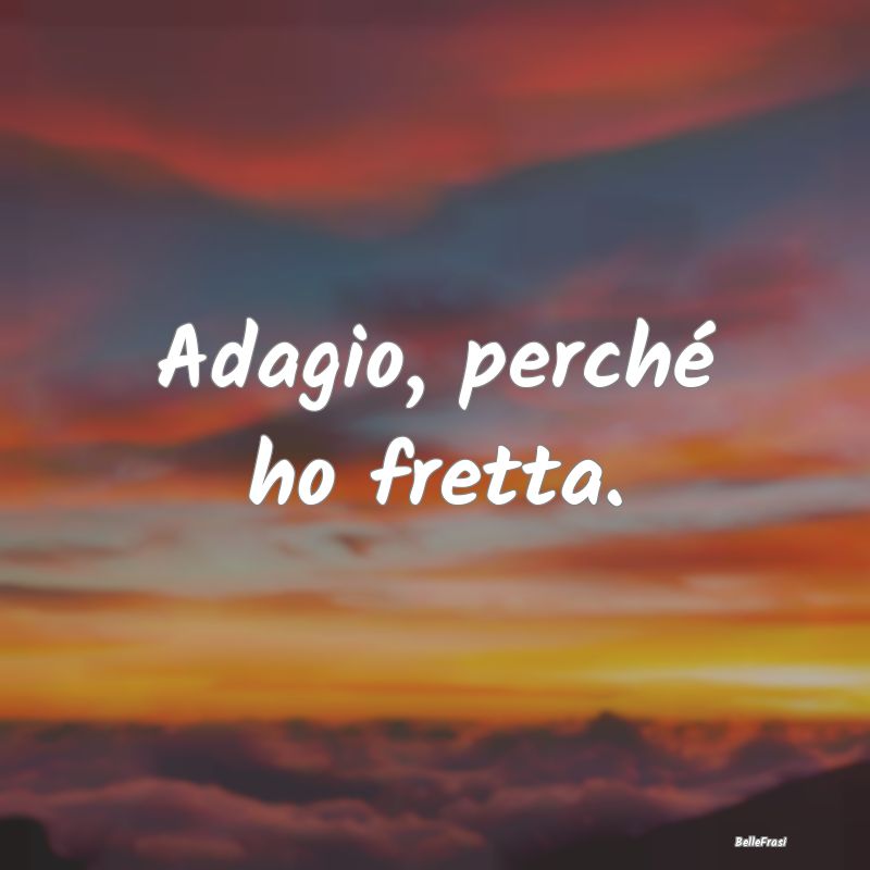 Frasi Prudenza - Adagio, perché ho fretta....