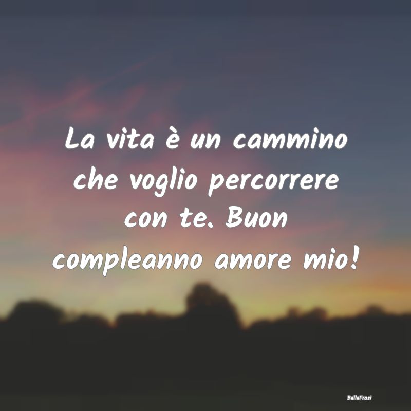 Frasi di Compleanno - La vita è un cammino che voglio percorrere con te...