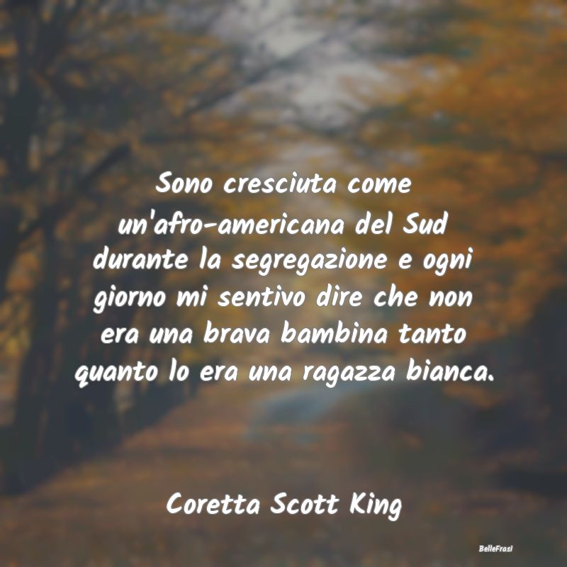 Frasi sul Razzismo - Sono cresciuta come un'afro-americana del Sud dura...