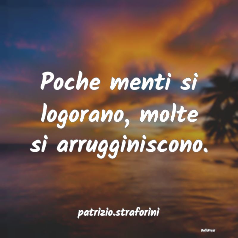 Frasi sulla Pigrizia - Poche menti si logorano, molte si arrugginiscono....