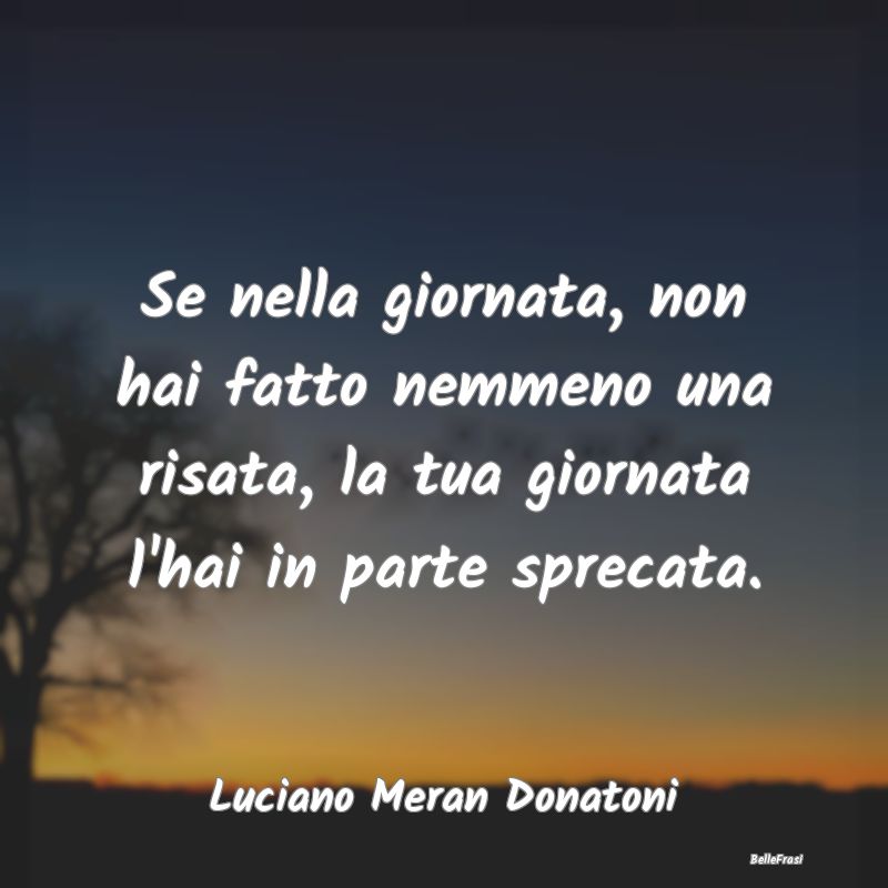 Frasi Abitudine - Se nella giornata, non hai fatto nemmeno una risat...