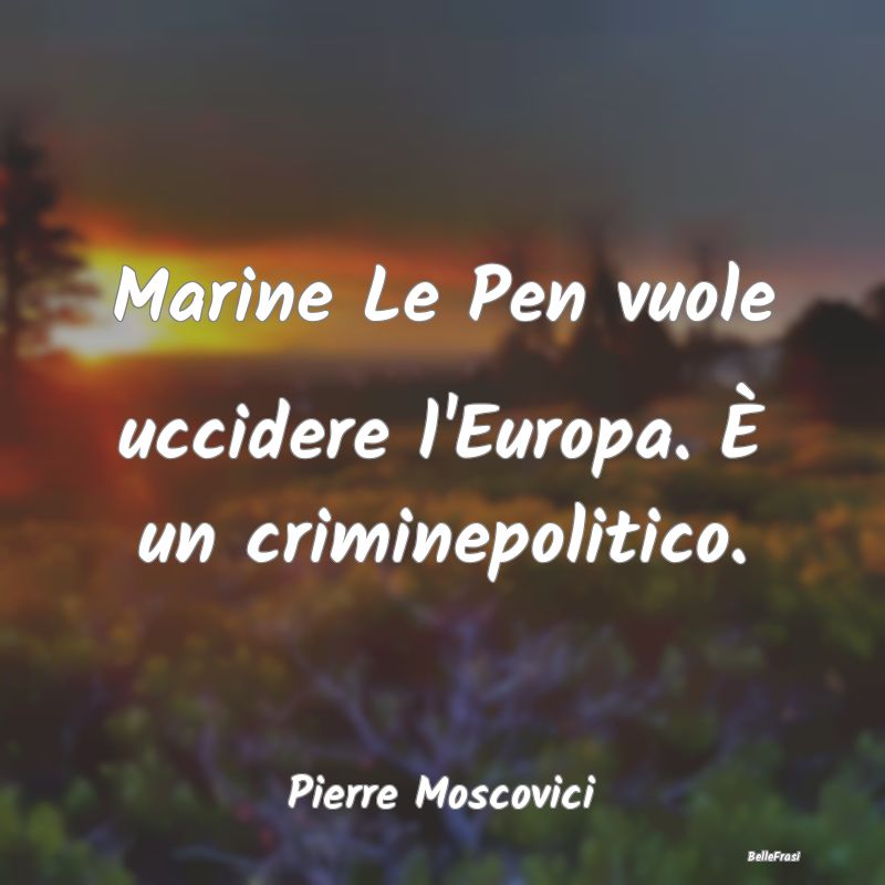 Marine Le Pen vuole uccidere l'Europa. È un crimi...