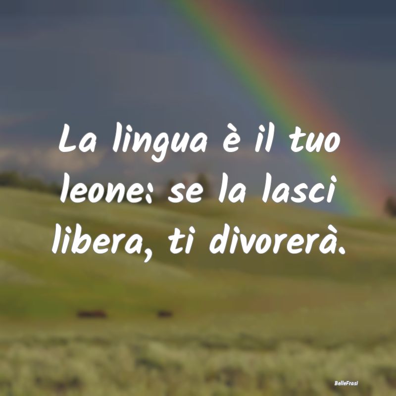 Proverbi Africani - La lingua è il tuo leone: se la lasci libera, ti ...