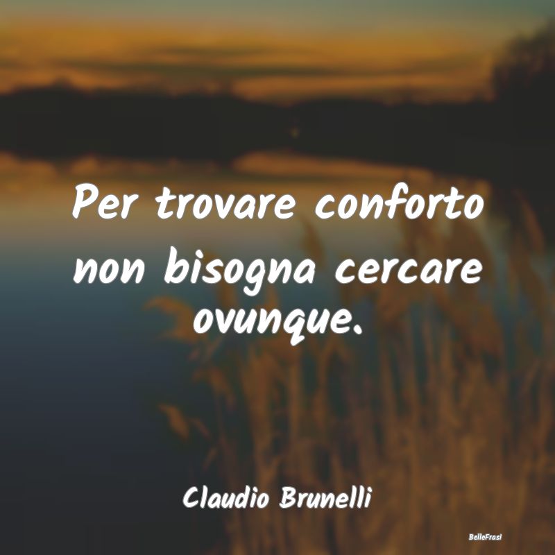 Frasi sulla Tristezza - Per trovare conforto non bisogna cercare ovunque....