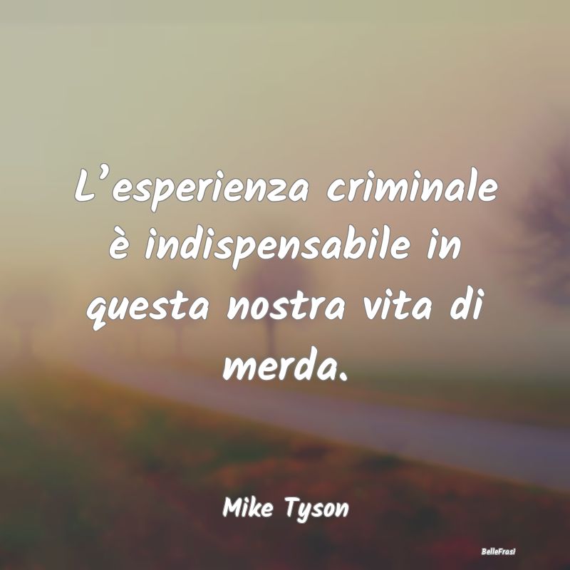 Frasi sui crimini - L’esperienza criminale è indispensabile in ques...