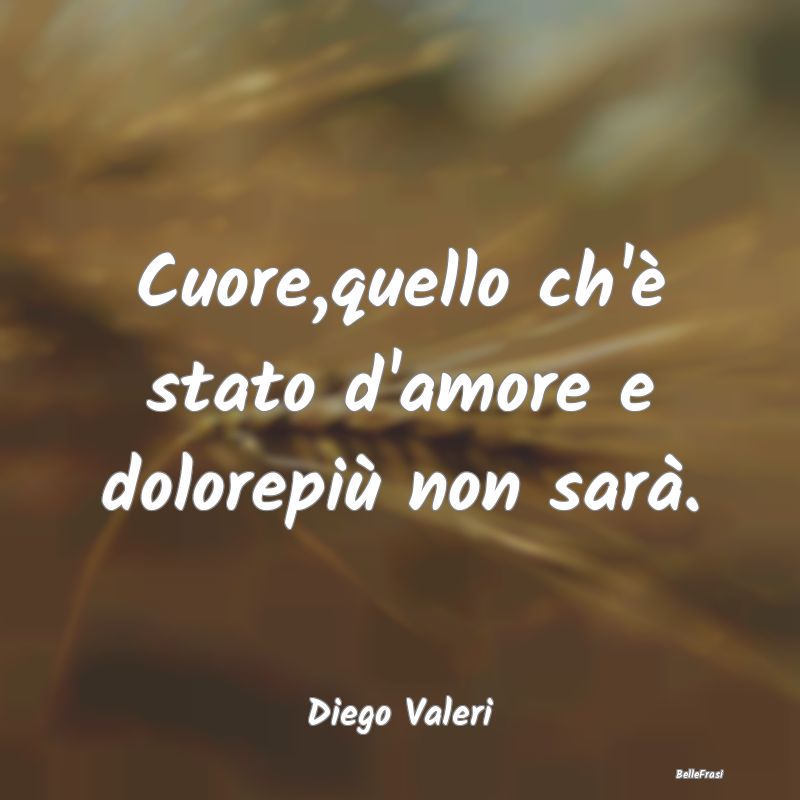 Cuore,quello ch'è stato d'amore e dolorepiù non ...