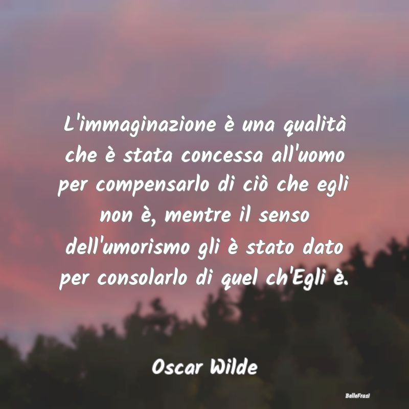 Frasi sull'Umorismo - L'immaginazione è una qualità che è stata conce...