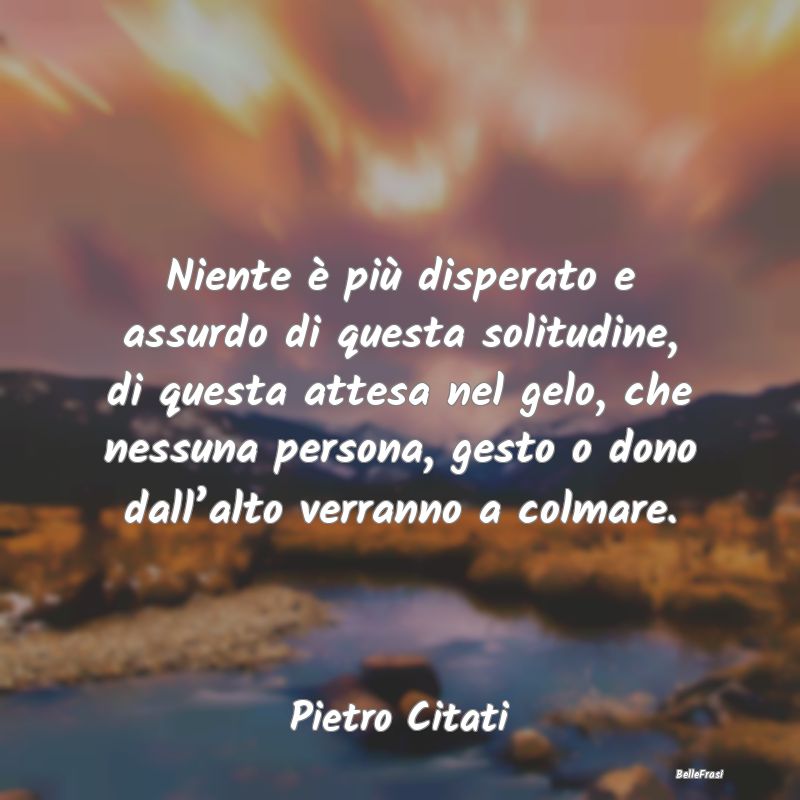 Frasi sull’Attesa - Niente è più disperato e assurdo di questa solit...