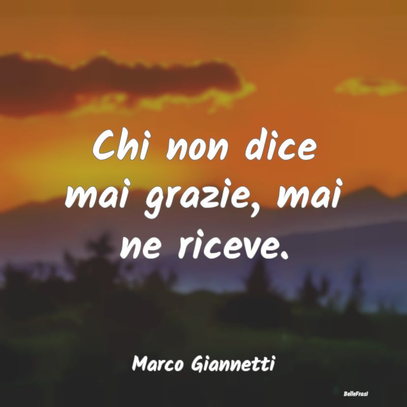 Frasi Abitudine - Chi non dice mai grazie, mai ne riceve....