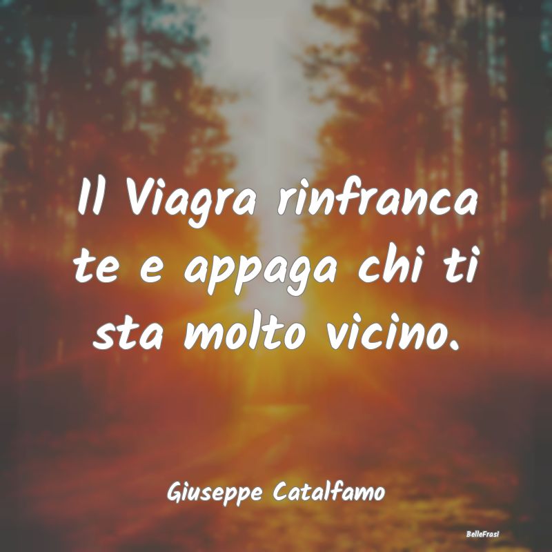 Proverbi sulla Salute - Il Viagra rinfranca te e appaga chi ti sta molto v...