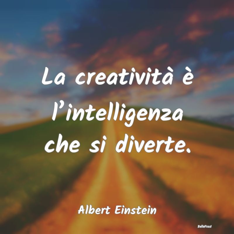 La creatività è l’intelligenza che si diverte....