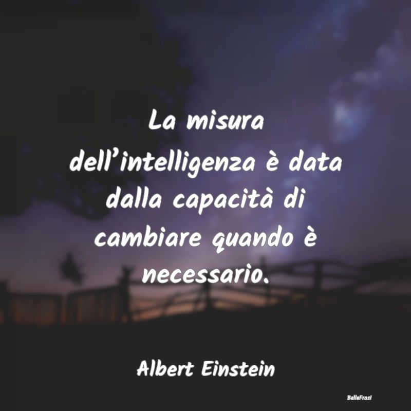 La misura dell’intelligenza è data dalla capaci...