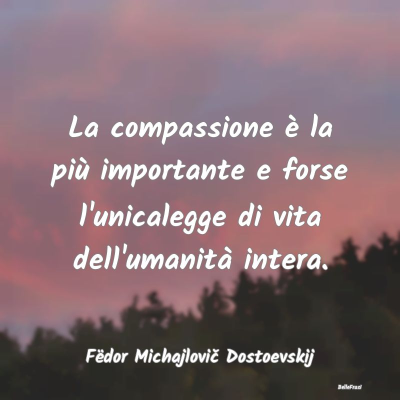 La compassione è la più importante e forse l'uni...