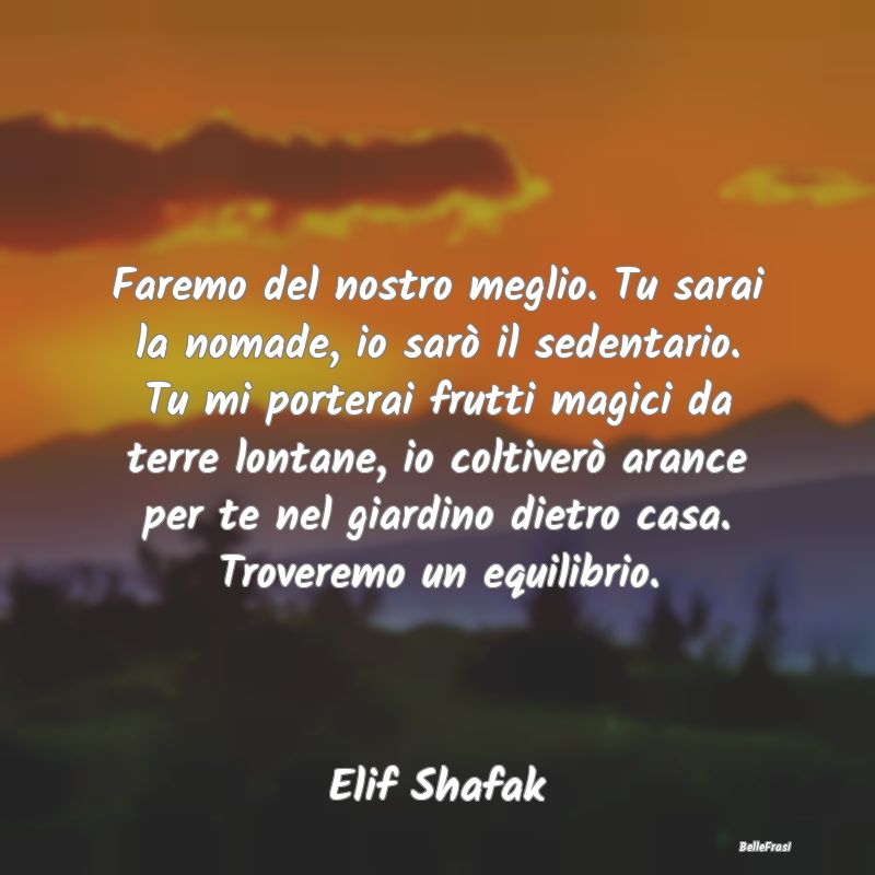 Frasi Abitudine - Faremo del nostro meglio. Tu sarai la nomade, io s...