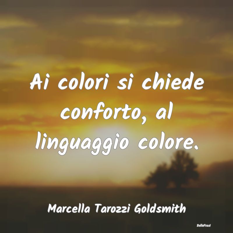 Frasi sul linguaggio - Ai colori si chiede conforto, al linguaggio colore...