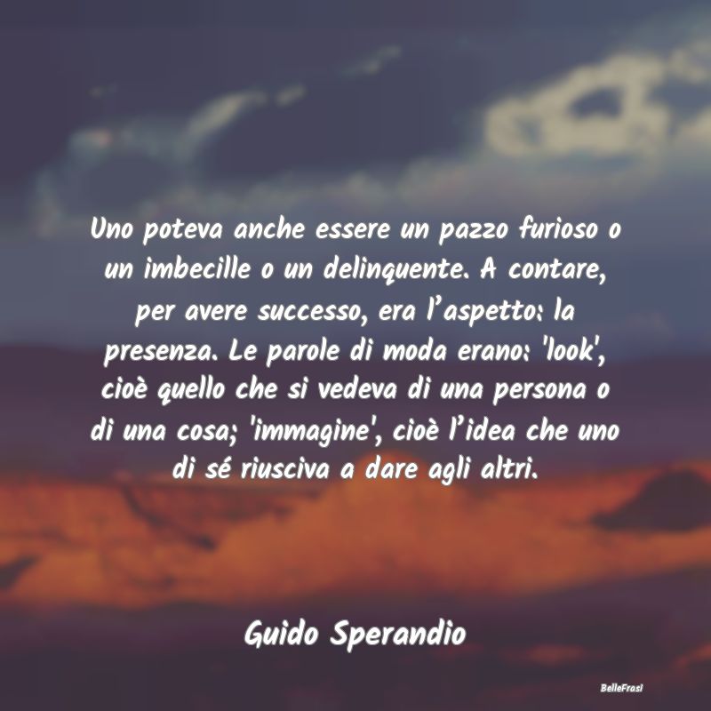 Frasi Apparenza - Uno poteva anche essere un pazzo furioso o un imbe...