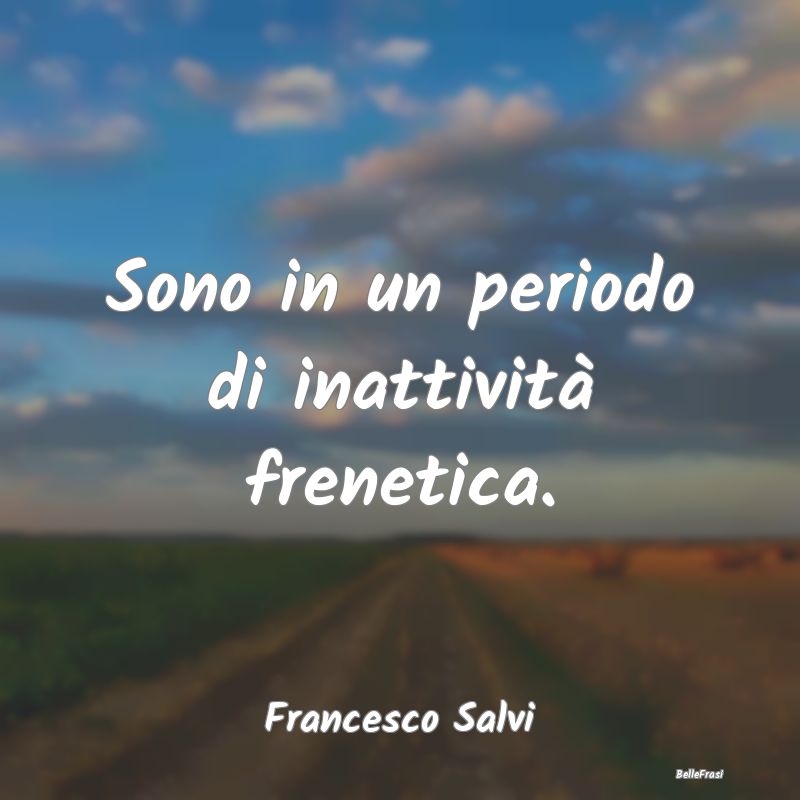 Frasi sulla Pigrizia - Sono in un periodo di inattività frenetica....