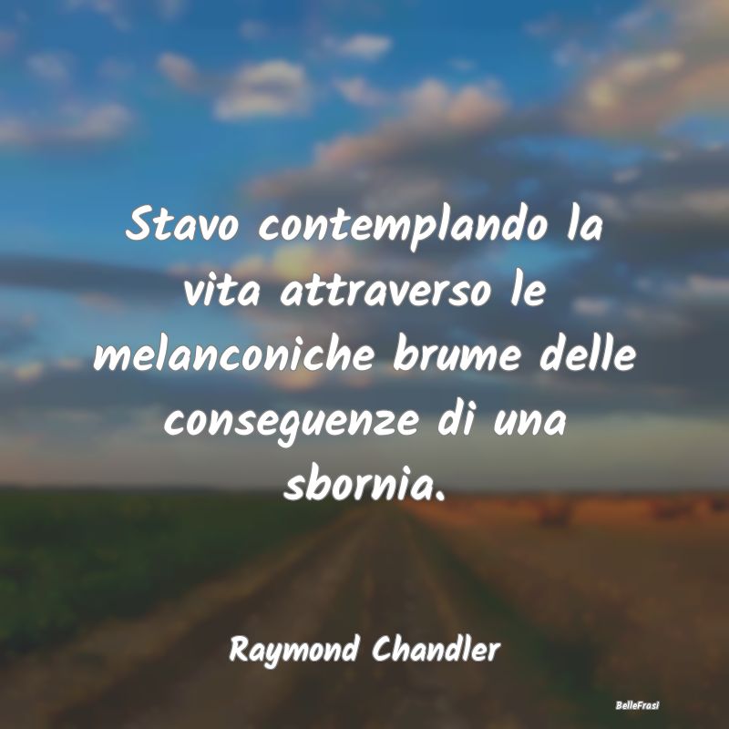 Frasi sulla Contemplazione - Stavo contemplando la vita attraverso le melanconi...