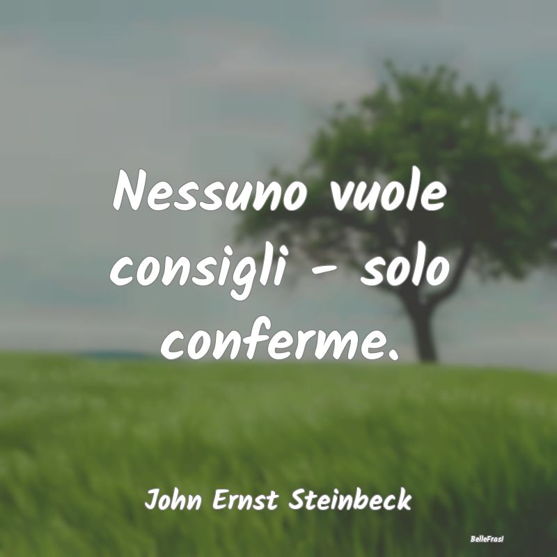 Frasi sull’approvazione - Nessuno vuole consigli - solo conferme....