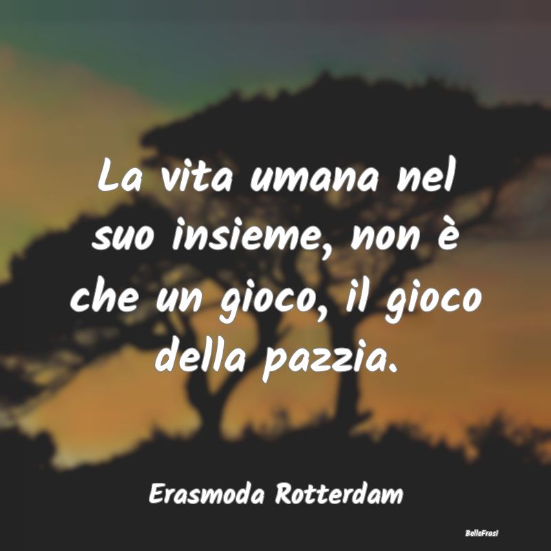 Frasi sulla pazzia - La vita umana nel suo insieme, non è che un gioco...