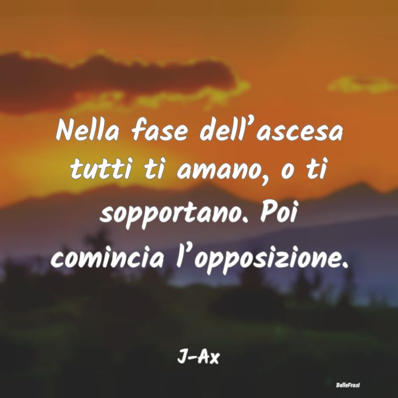 Frasi Critica - Nella fase dell’ascesa tutti ti amano, o ti sopp...