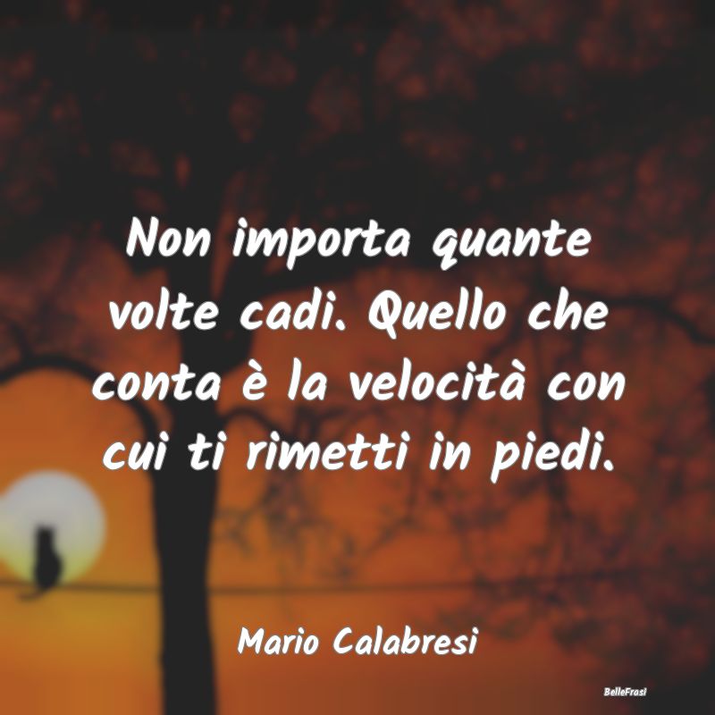 Frasi sulla Perseveranza - Non importa quante volte cadi. Quello che conta è...