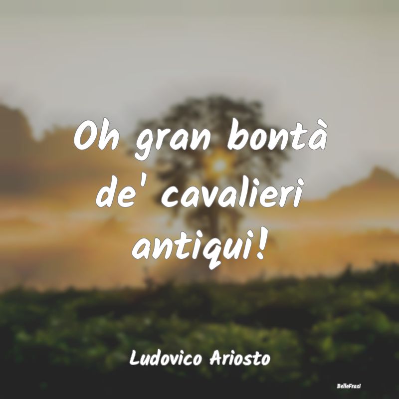 Frasi sulla Bontà - Oh gran bontà de' cavalieri antiqui!...