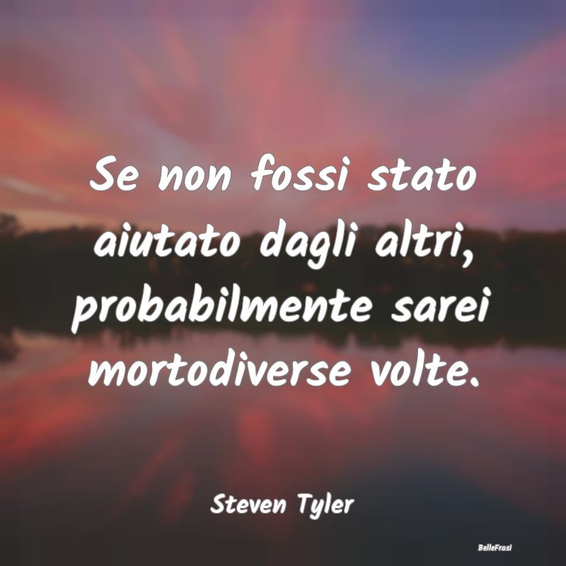 Frasi sul Sostegno - Se non fossi stato aiutato dagli altri, probabilme...