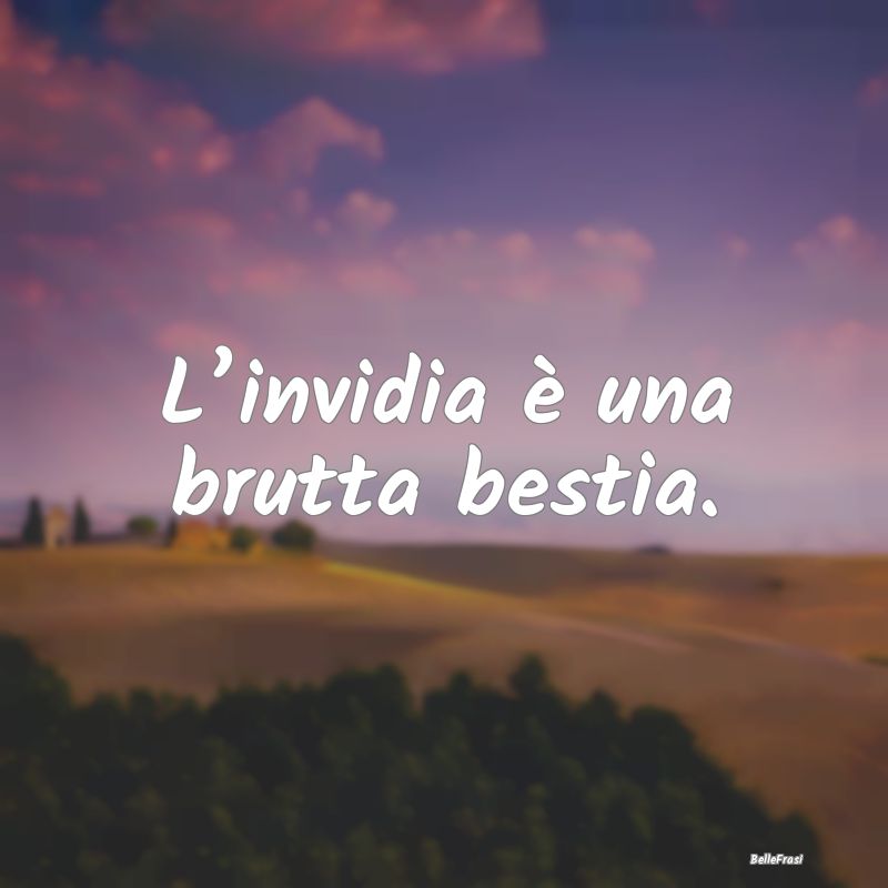 Frasi sull’Invidia - L’invidia è una brutta bestia....