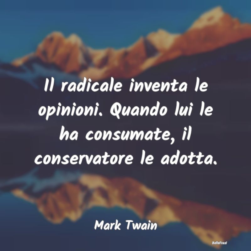 Il radicale inventa le opinioni. Quando lui le ha ...