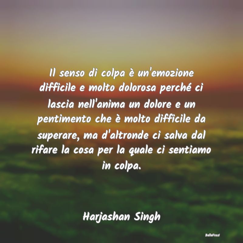 Il senso di colpa è un'emozione difficile e molto...