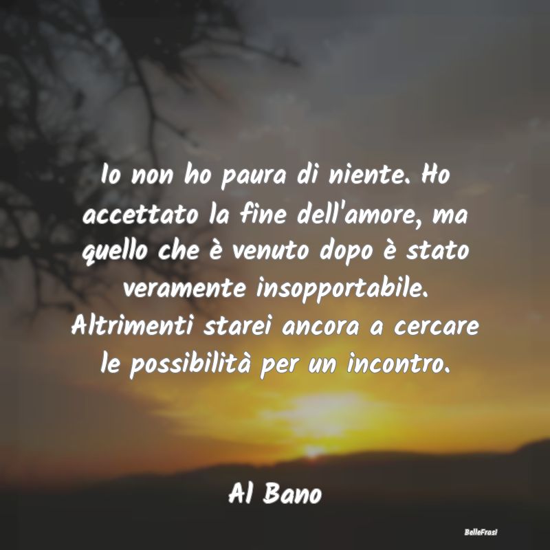 Frasi sull'Adattamento - Io non ho paura di niente. Ho accettato la fine de...