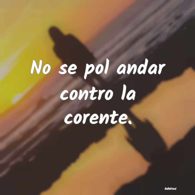 Frasi Prudenza - No se pol andar contro la corente....